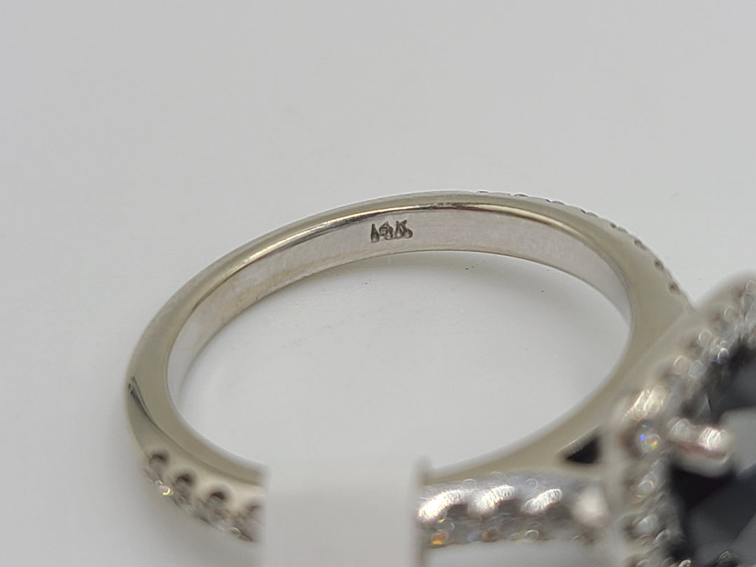 k670 Lovely Ladies 1.50cts Black Diamond Engagement Ring