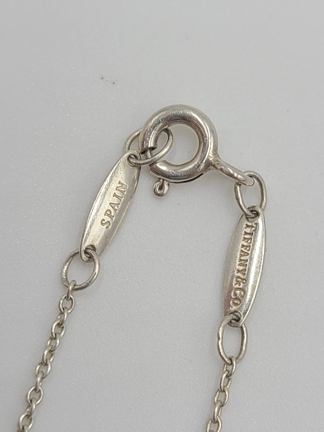 k664 Stylish Ladies Sterling Silver Tiffany & Co Blue Topaz Elsa Peretti 8" Bracelet