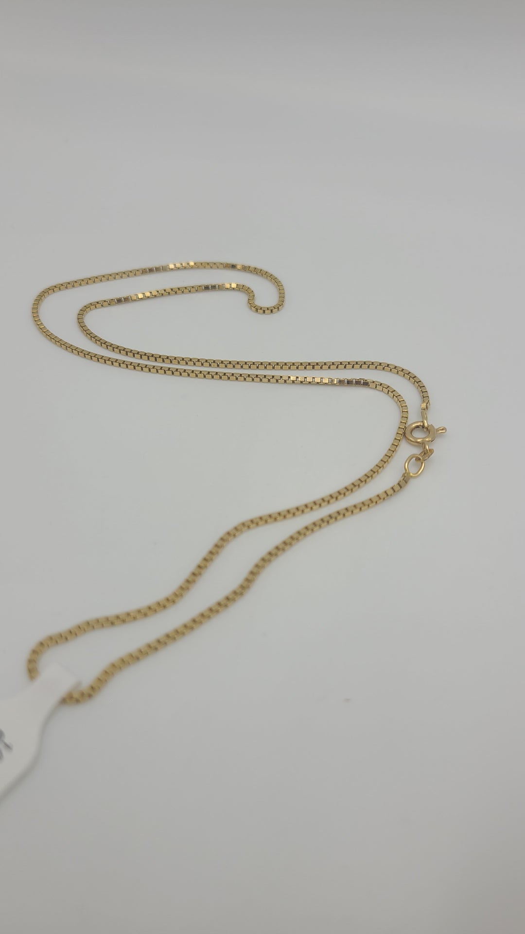 k974 Heavy Unisex 14kt Yellow Gold 1.38mm 20" Box Necklace