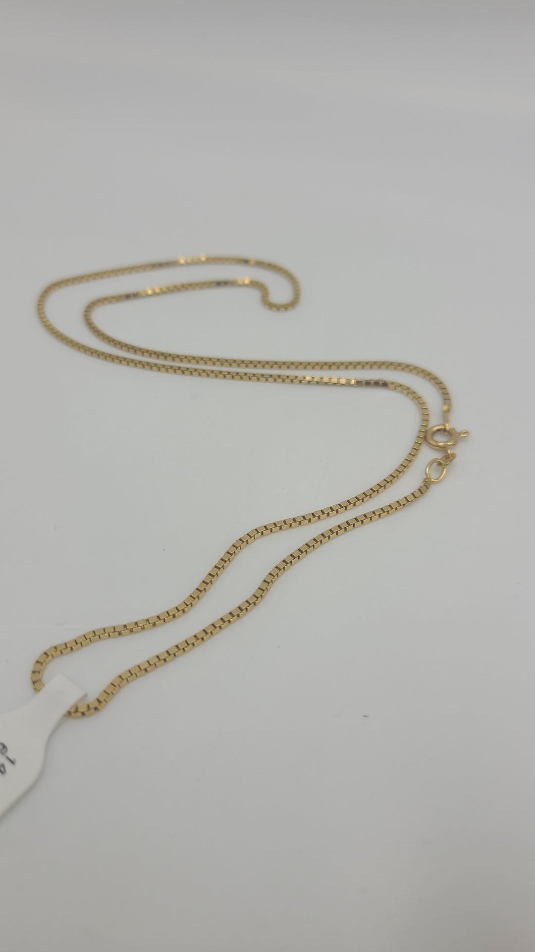 k974 Heavy Unisex 14kt Yellow Gold 1.38mm 20" Box Necklace