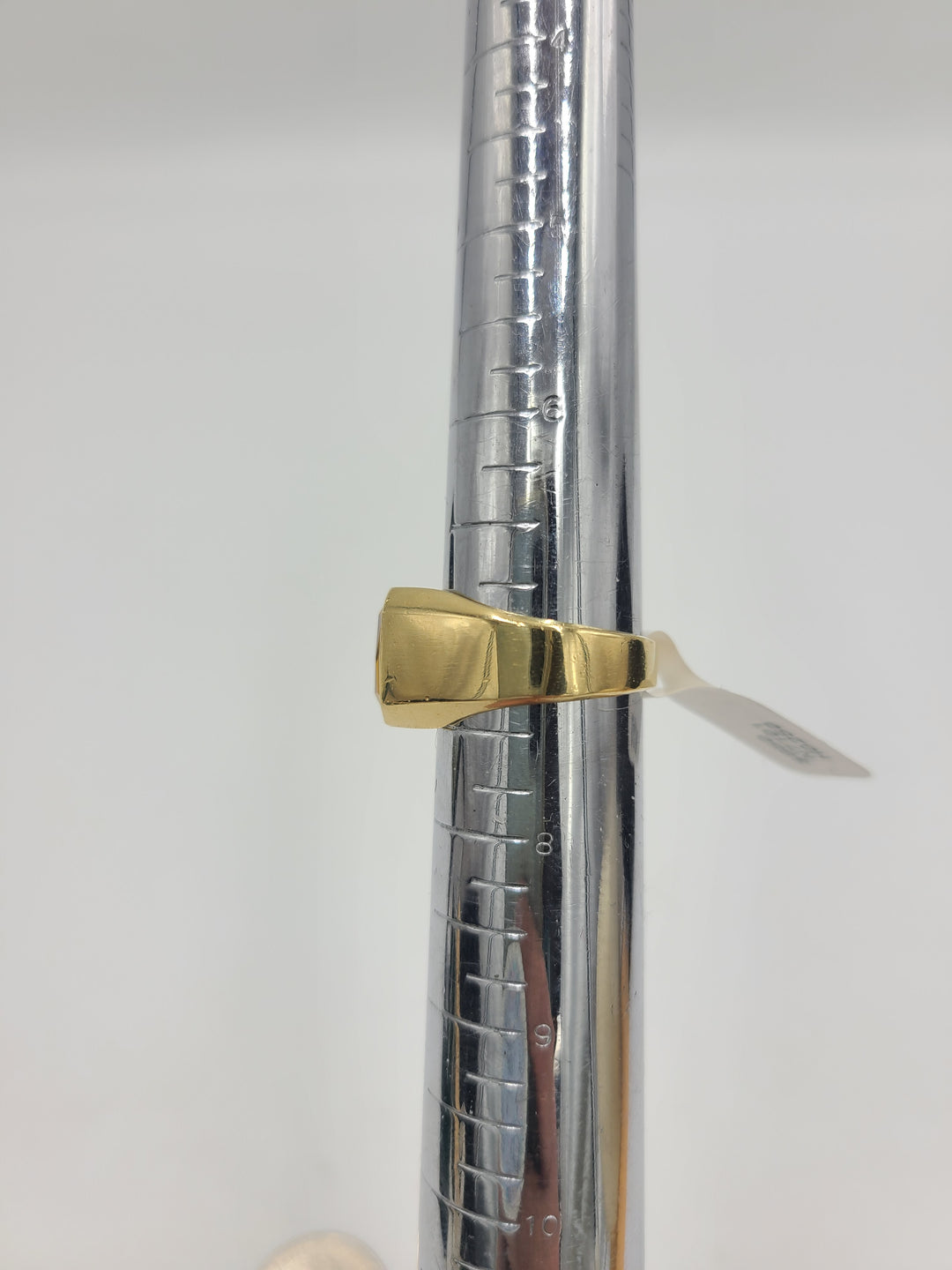 k795 Stylish Men's 14kt Yellow Gold Citrine Ring