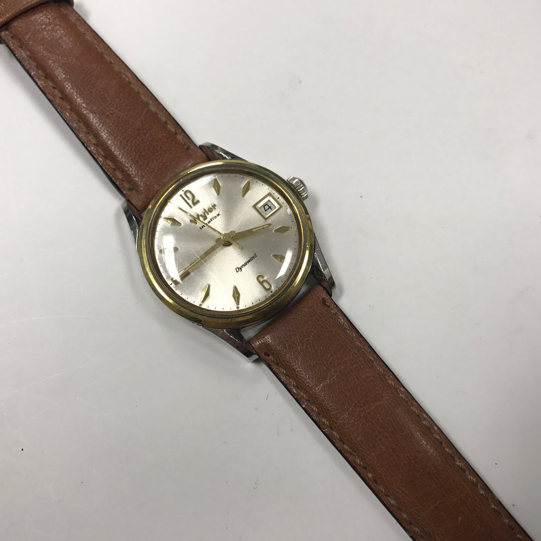 d345 Vintage Wyler Incaflex Swiss Dynawind Automatic Stainless Men's Wrist Watch