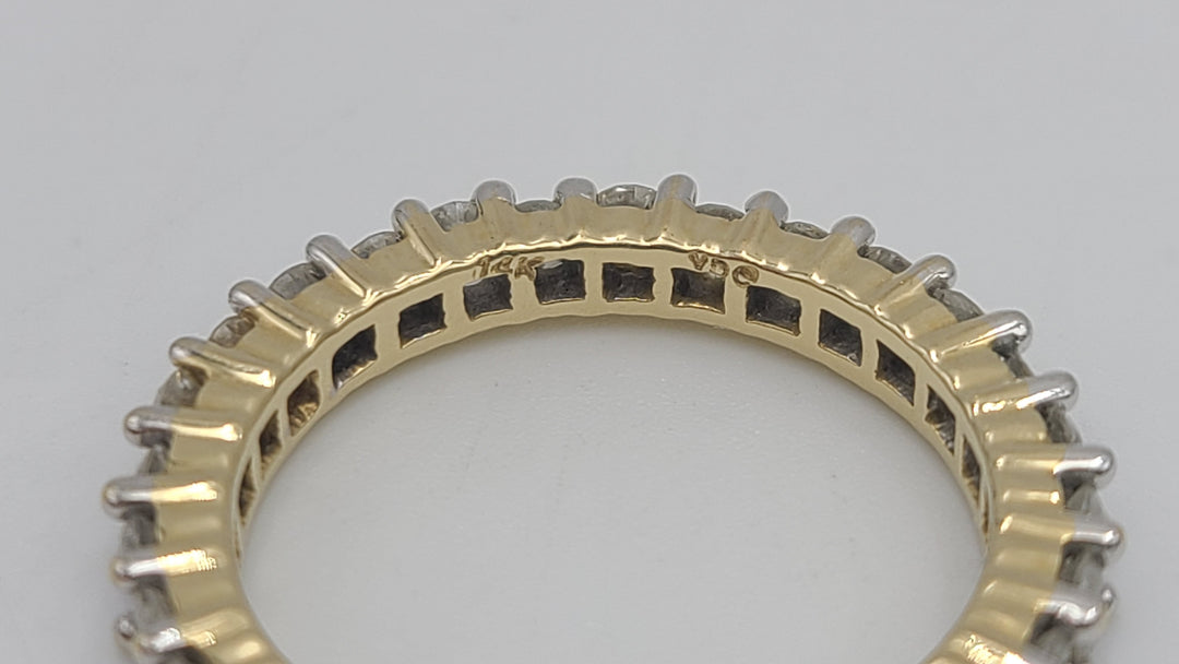 k991 Lovely Ladies 14kt Yellow Gold Diamond Eternity Band