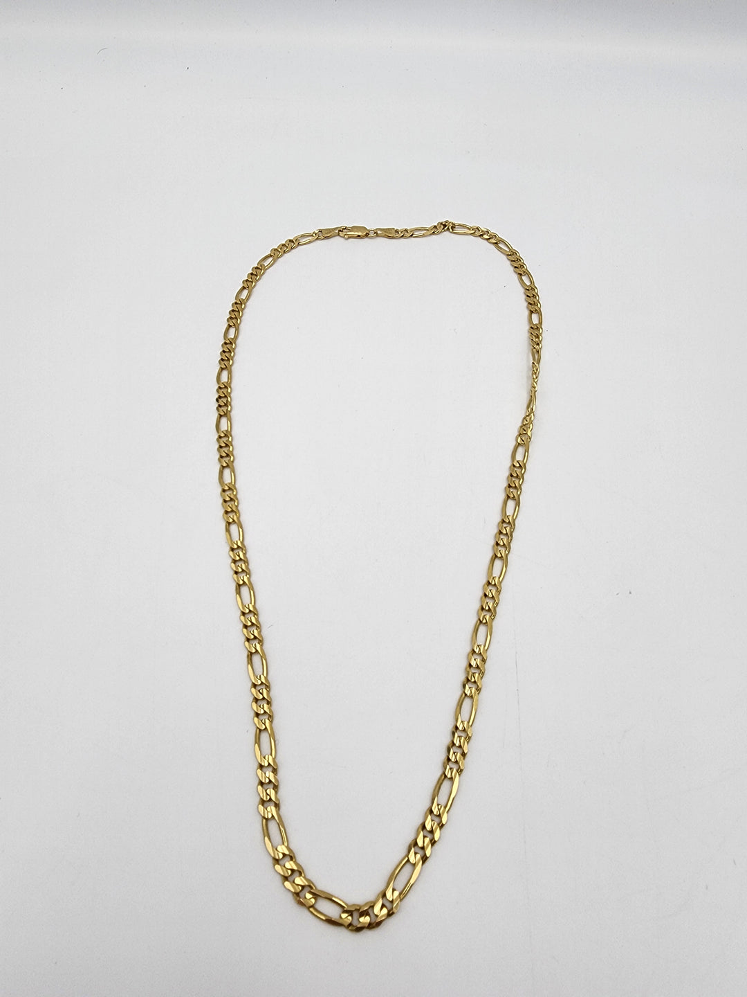 m711 Solid 20" 14kt Yellow Gold Unisex Figaro Necklace