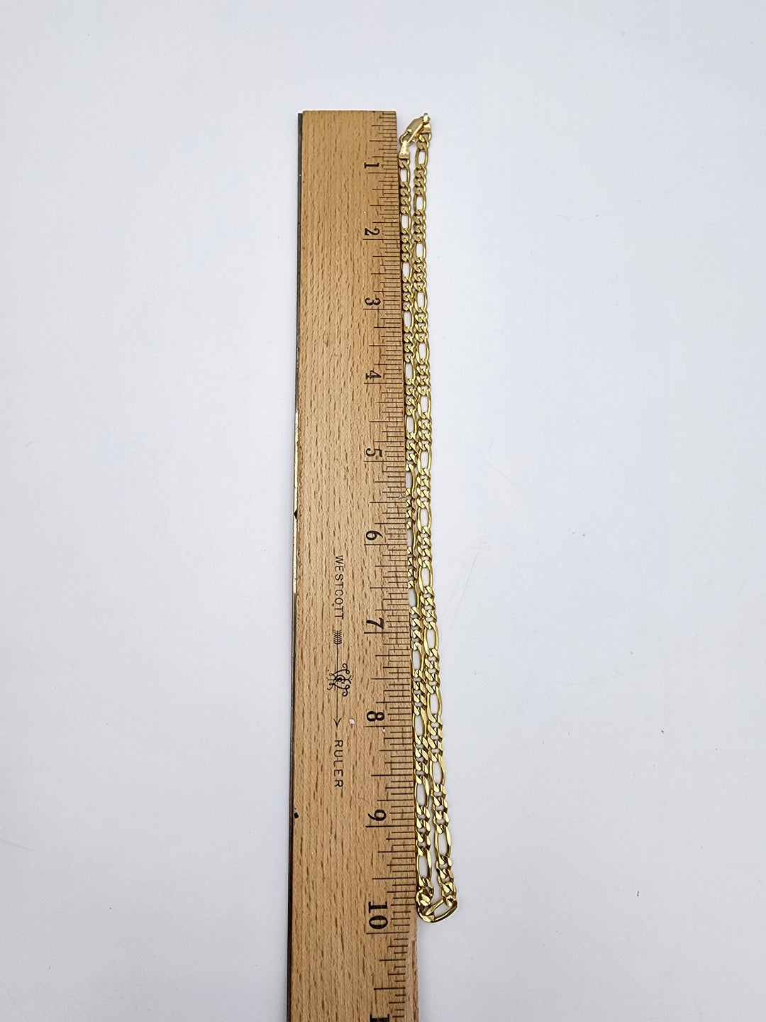 m711 Solid 20" 14kt Yellow Gold Unisex Figaro Necklace