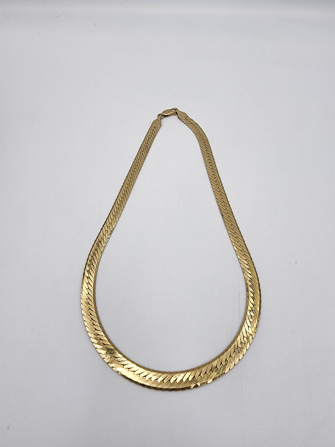 m714 Heavy Unisex 14kt Yellow Gold Herringbone Necklace