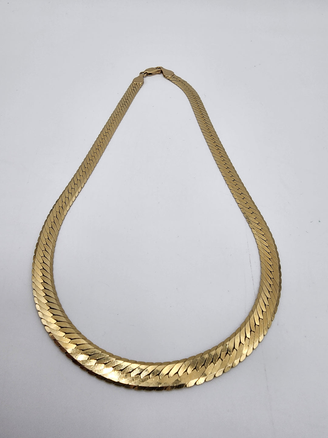 m714 Heavy Unisex 14kt Yellow Gold Herringbone Necklace