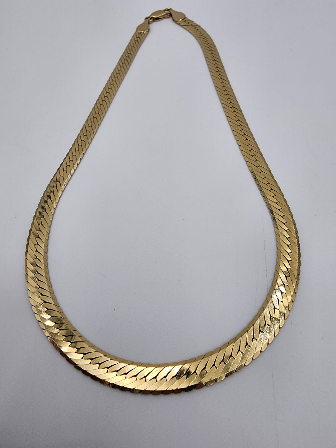 m714 Heavy Unisex 14kt Yellow Gold Herringbone Necklace