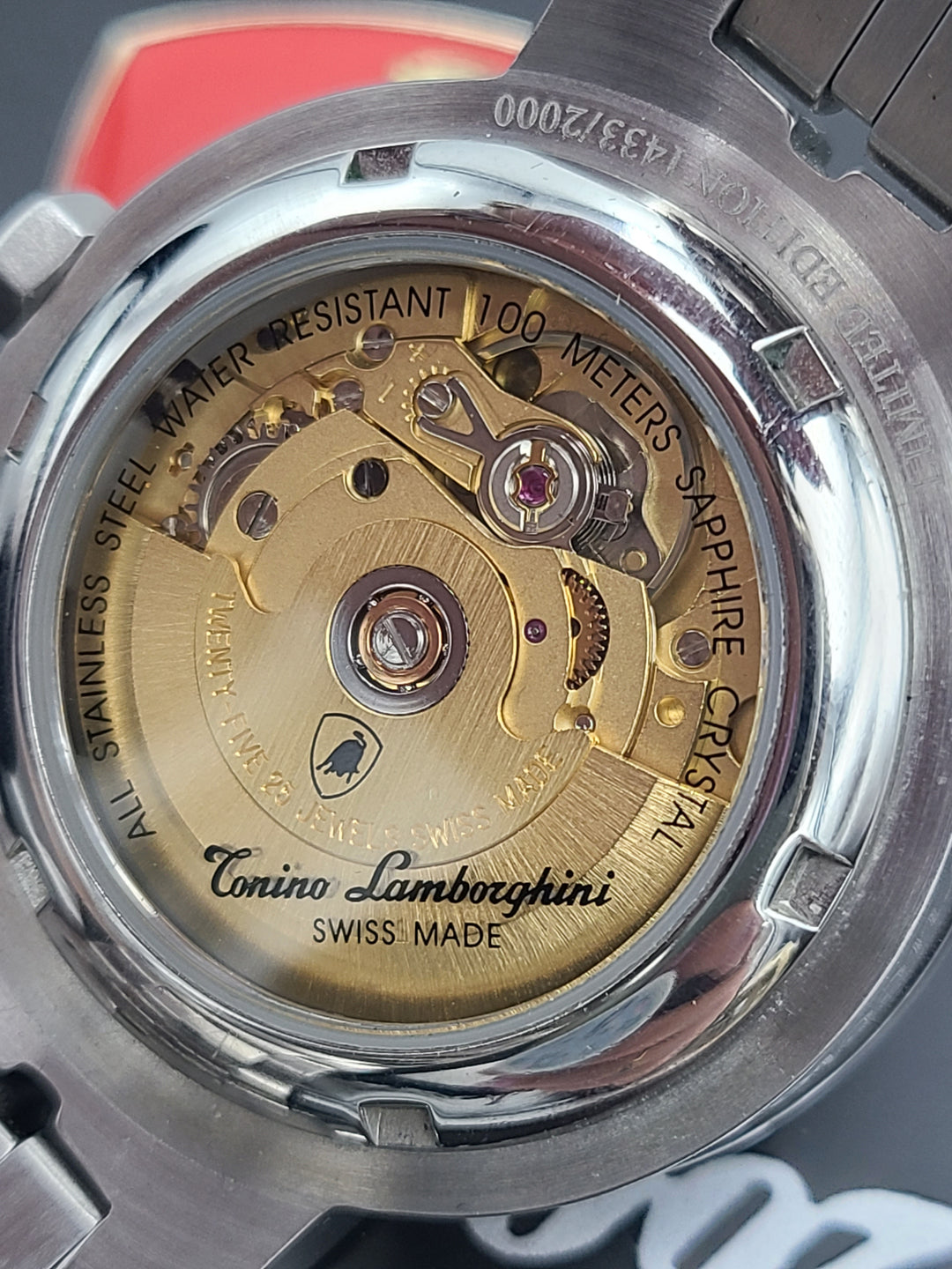 k810 Men's Stylish Tonino Lamborghini Ferruccio 2000 Limited Edition 1433/2000 Automatic Wristwatch