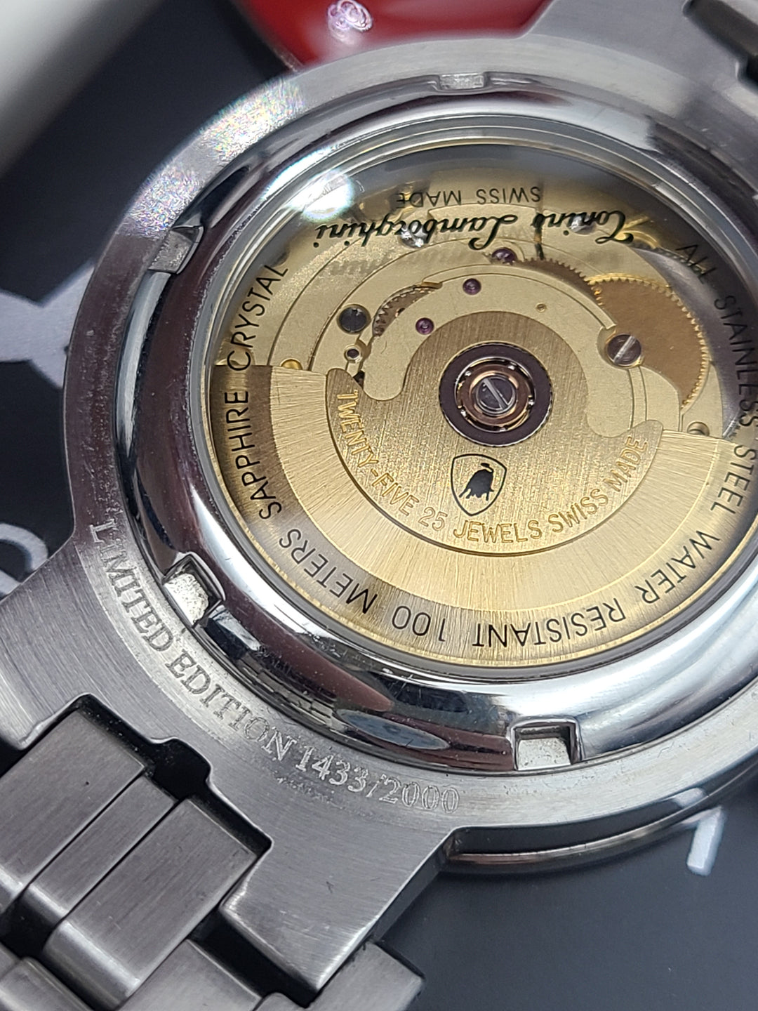 k810 Men's Stylish Tonino Lamborghini Ferruccio 2000 Limited Edition 1433/2000 Automatic Wristwatch