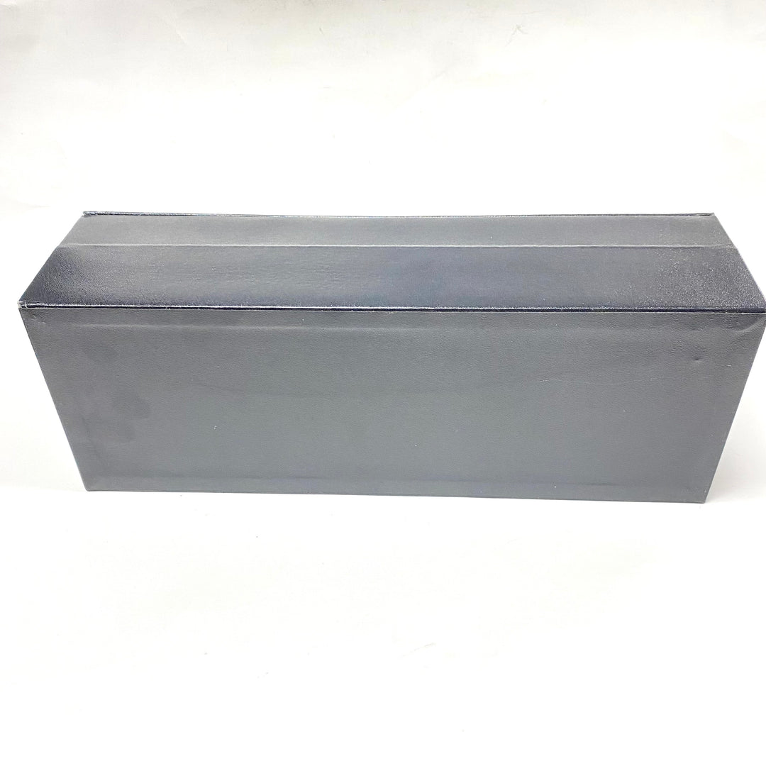 m728 Black Leather 6 Watch Display Storage Case with Clear Top and Locking Clasp