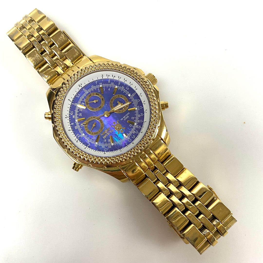 m750 Invicta Model 3655 Quartz Luxury Gold-tone Stainless Steel Men Wrist Watch