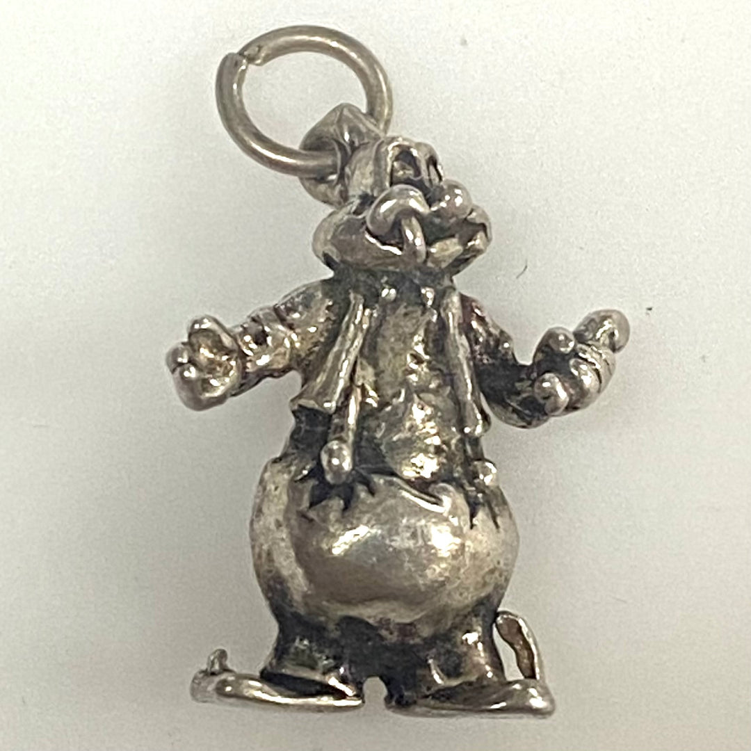 m769 Vintage Sterling Silver Cartoon Character Wally Walrus Bracelet Charm