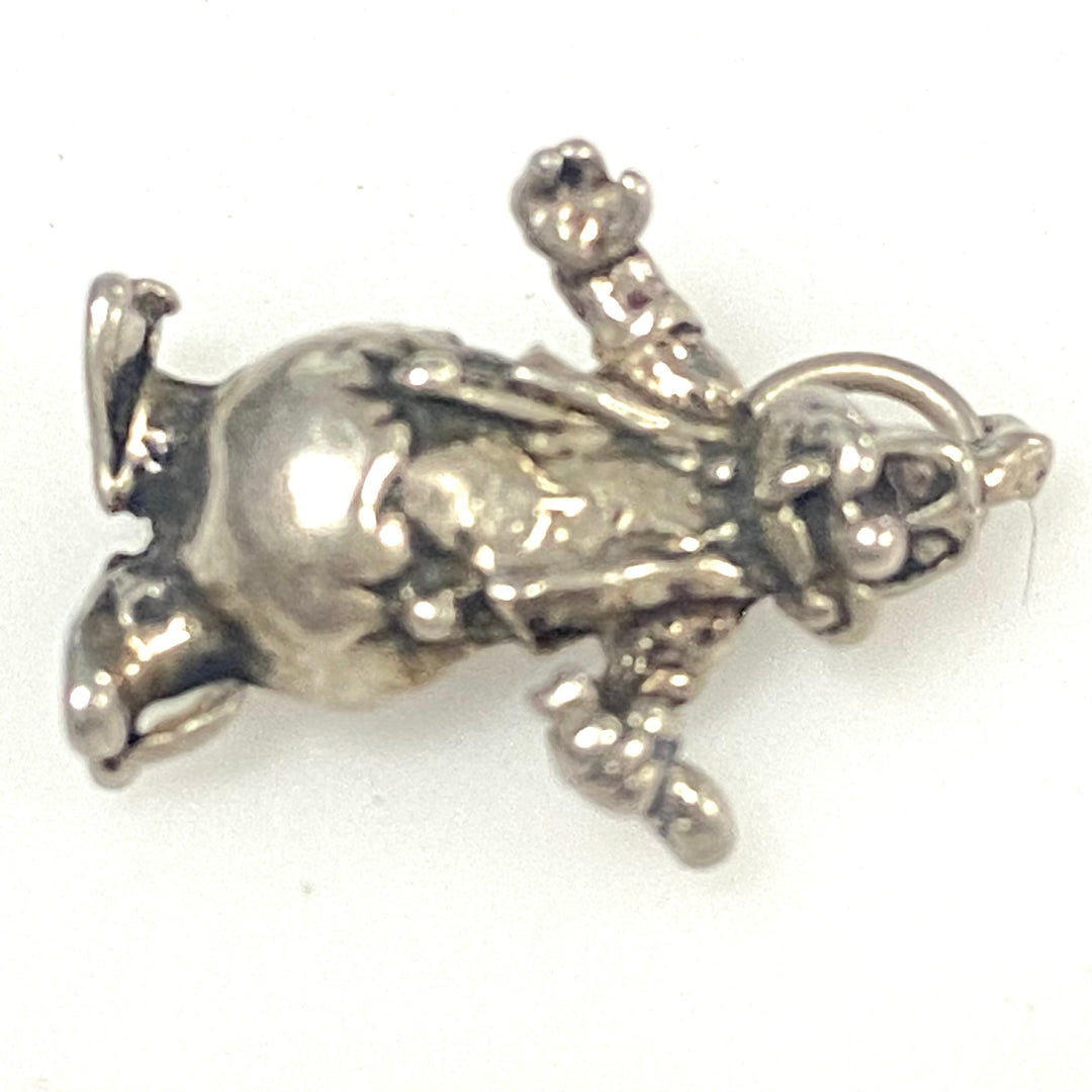 m769 Vintage Sterling Silver Cartoon Character Wally Walrus Bracelet Charm