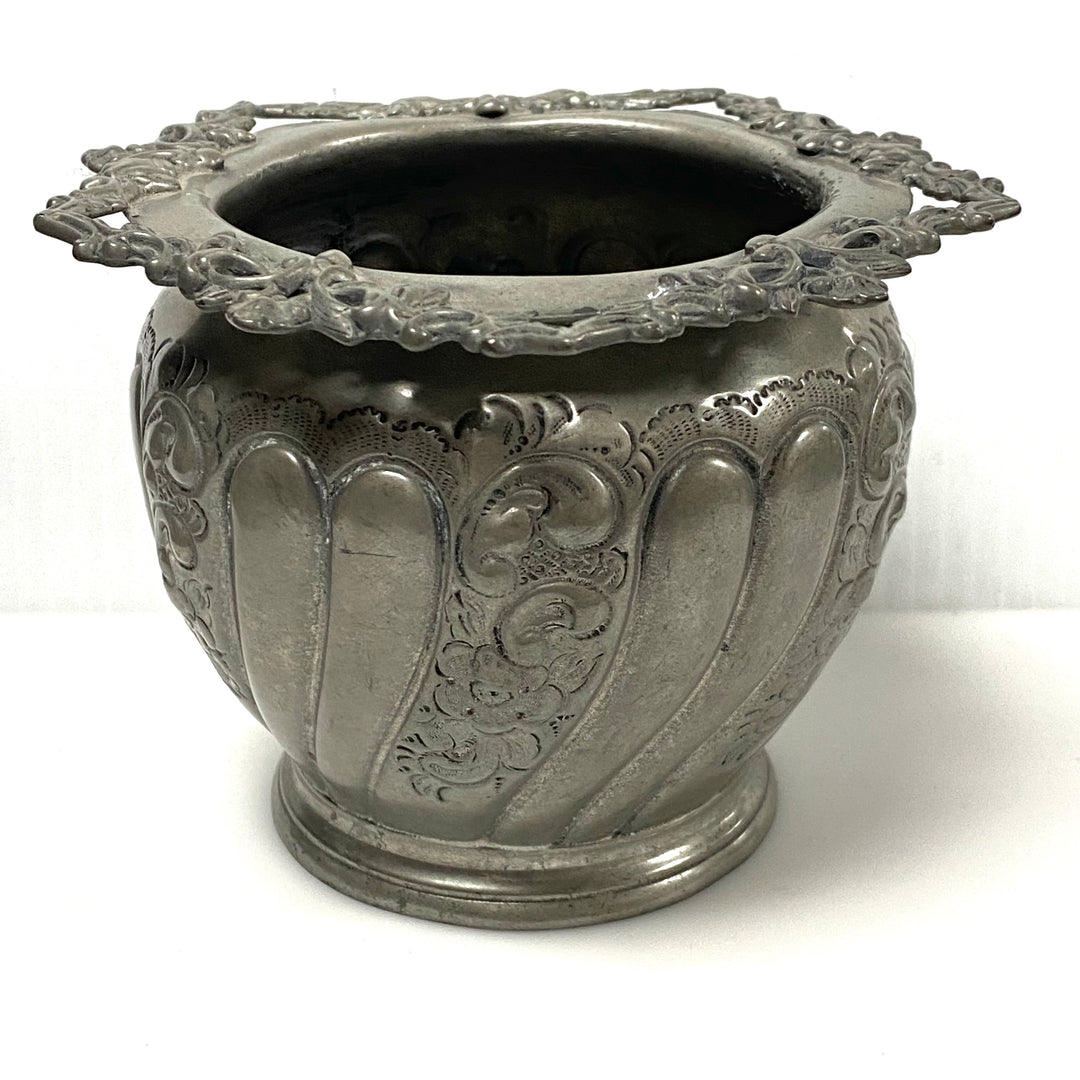 m771 Antique Charles Boardman Sheffield England Silver-plated Britannia Metal Container Vase