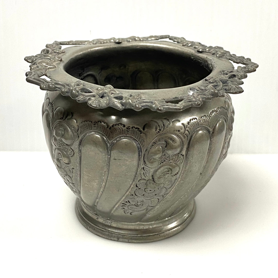 m771 Antique Charles Boardman Sheffield England Silver-plated Britannia Metal Container Vase