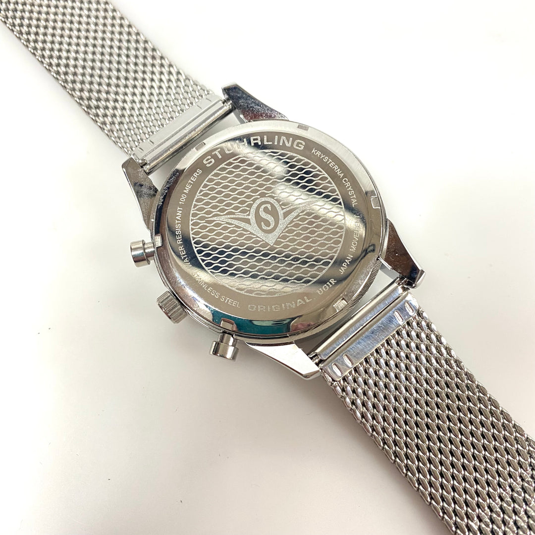v781 Stührling Original Rialto Chronograph Sunray Green Dial Japan Quartz Watch