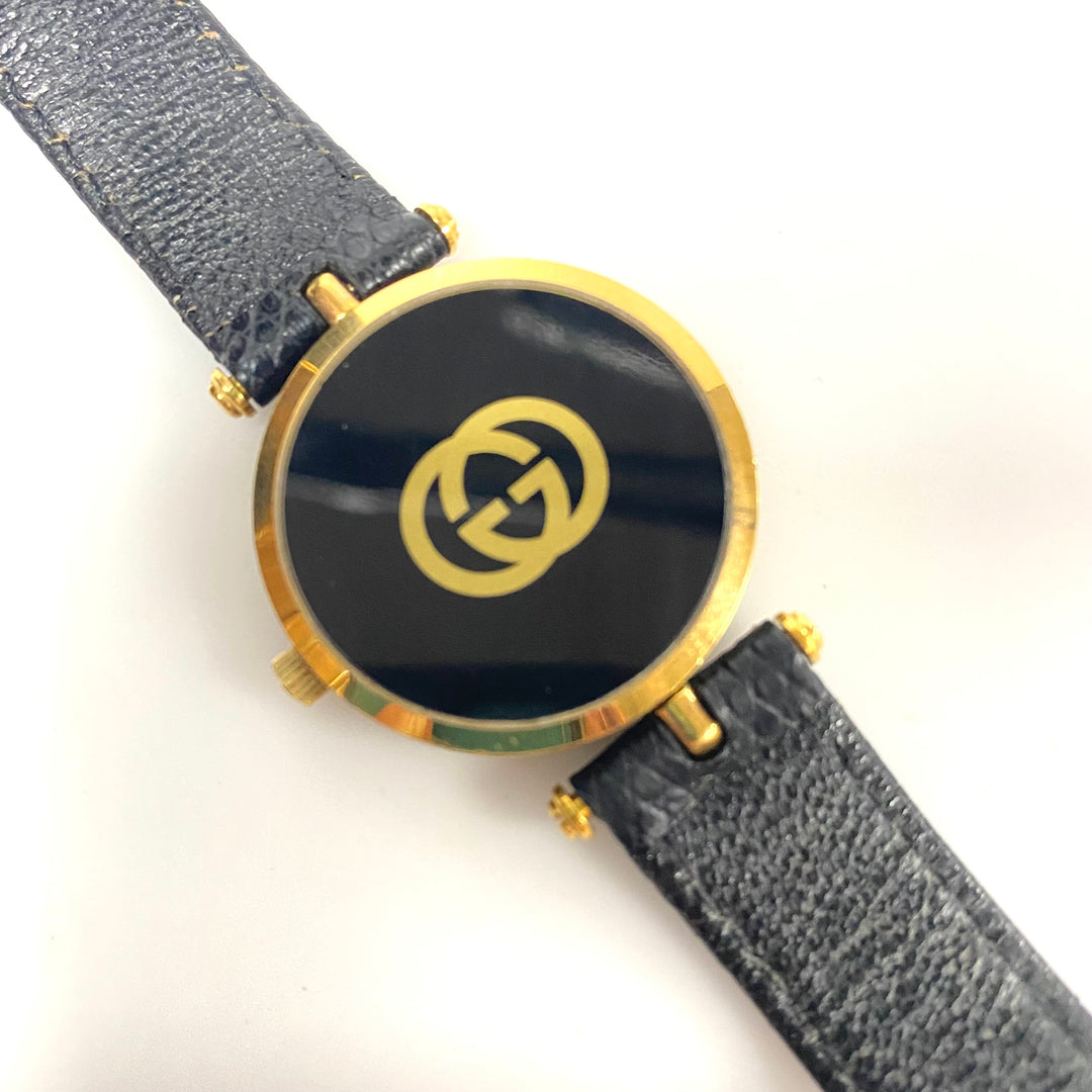 v782 Vintage Gucci Sherry Line Gold Plate 2000 Series Classic Luxury Wrist Watch