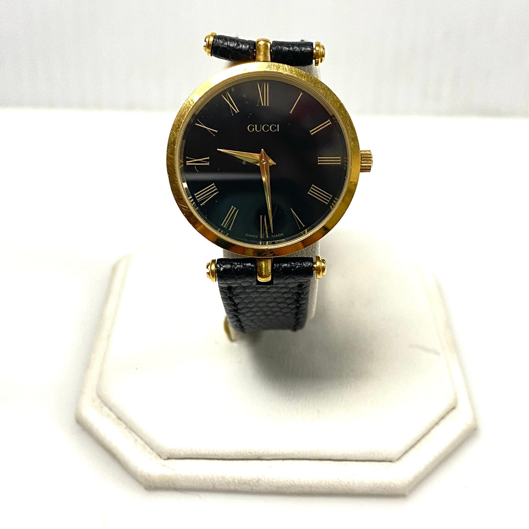 v782 Vintage Gucci Sherry Line Gold Plate 2000 Series Classic Luxury Wrist Watch