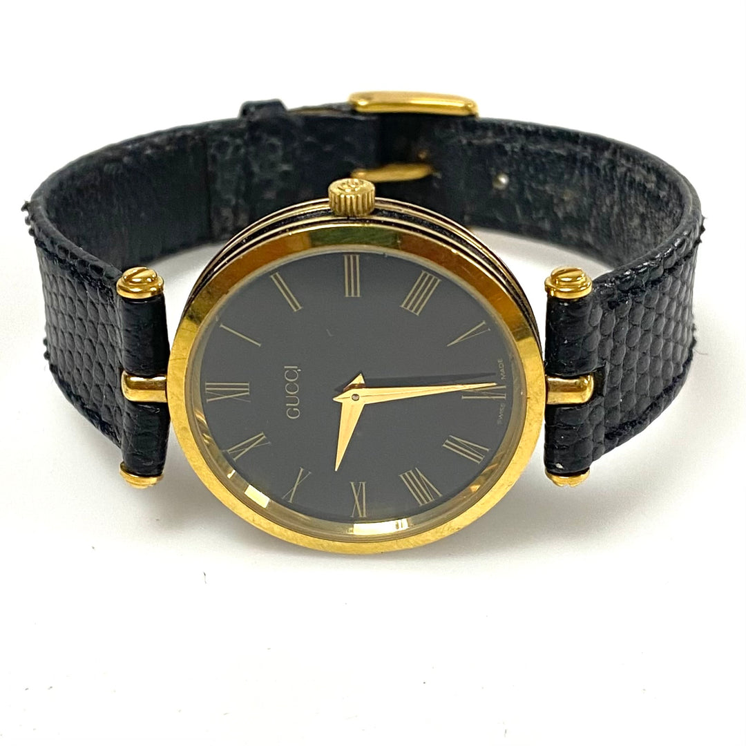 v782 Vintage Gucci Sherry Line Gold Plate 2000 Series Classic Luxury Wrist Watch