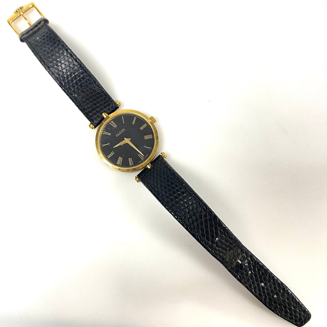 v782 Vintage Gucci Sherry Line Gold Plate 2000 Series Classic Luxury Wrist Watch
