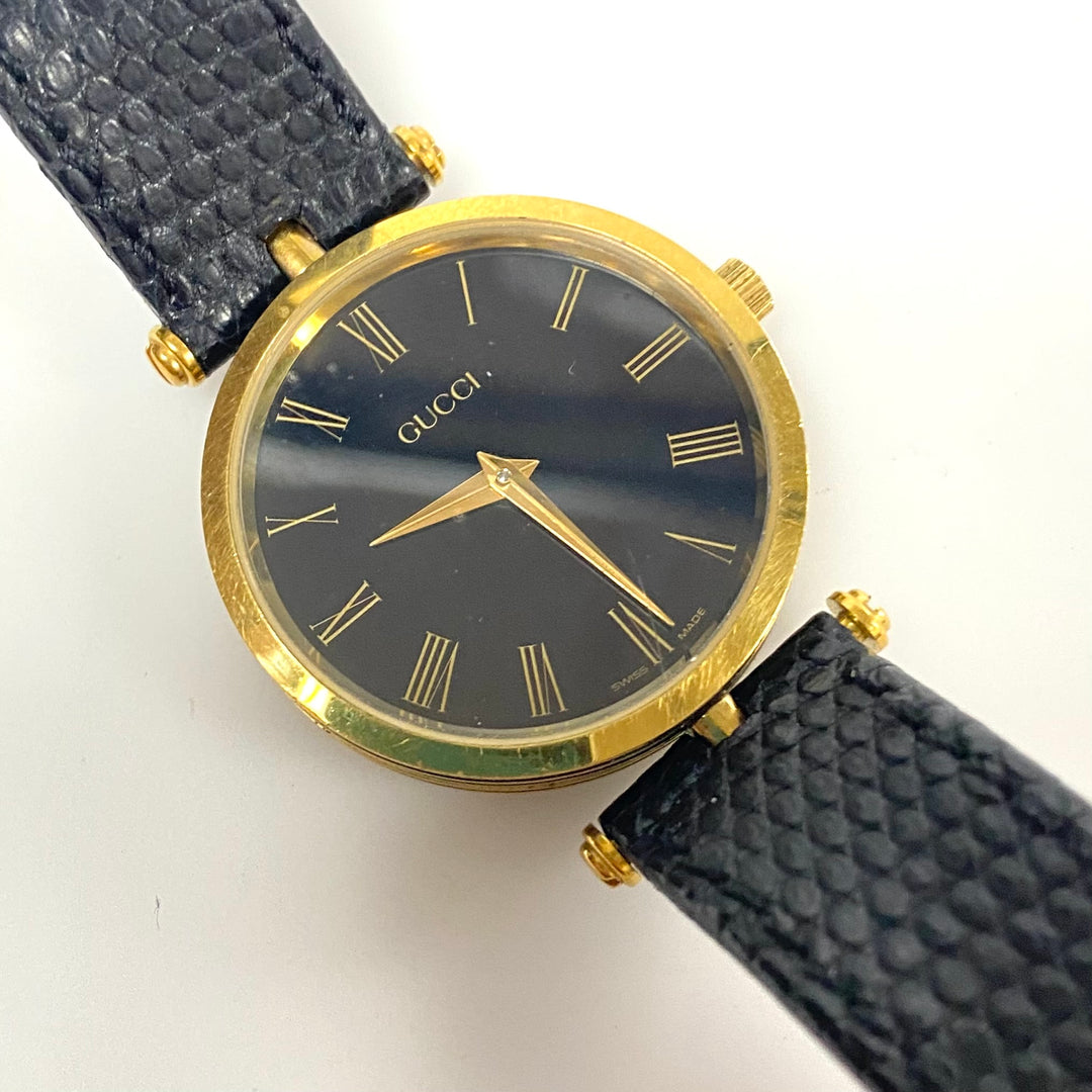 v782 Vintage Gucci Sherry Line Gold Plate 2000 Series Classic Luxury Wrist Watch