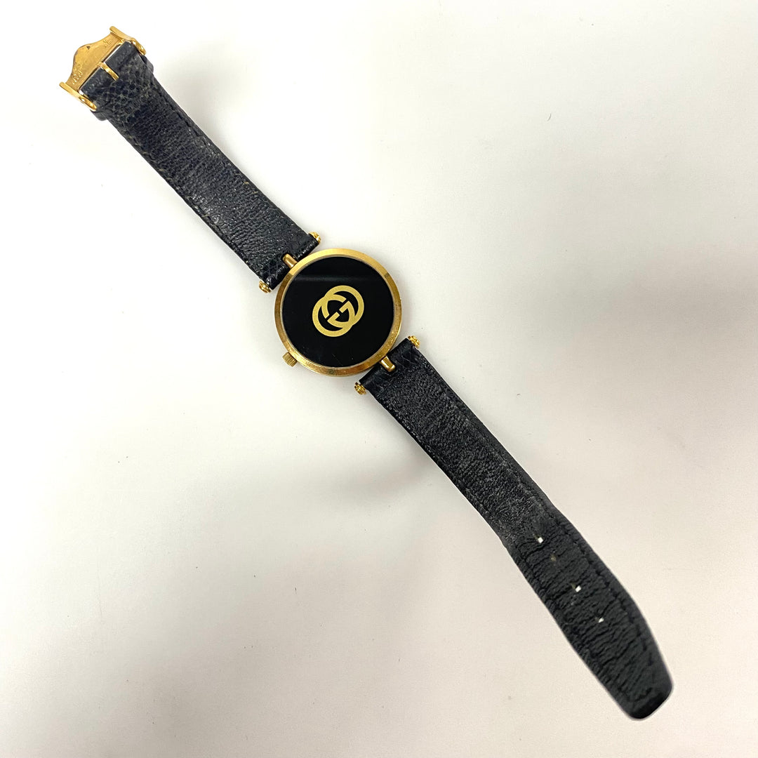 v782 Vintage Gucci Sherry Line Gold Plate 2000 Series Classic Luxury Wrist Watch