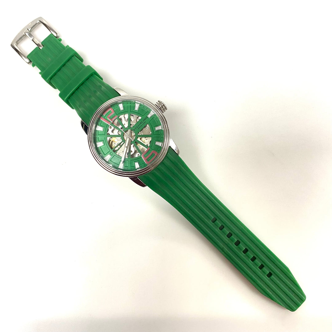 v783 Stührling Original Delphi Achilles 1078 Automatic Skeleton Wrist Watch