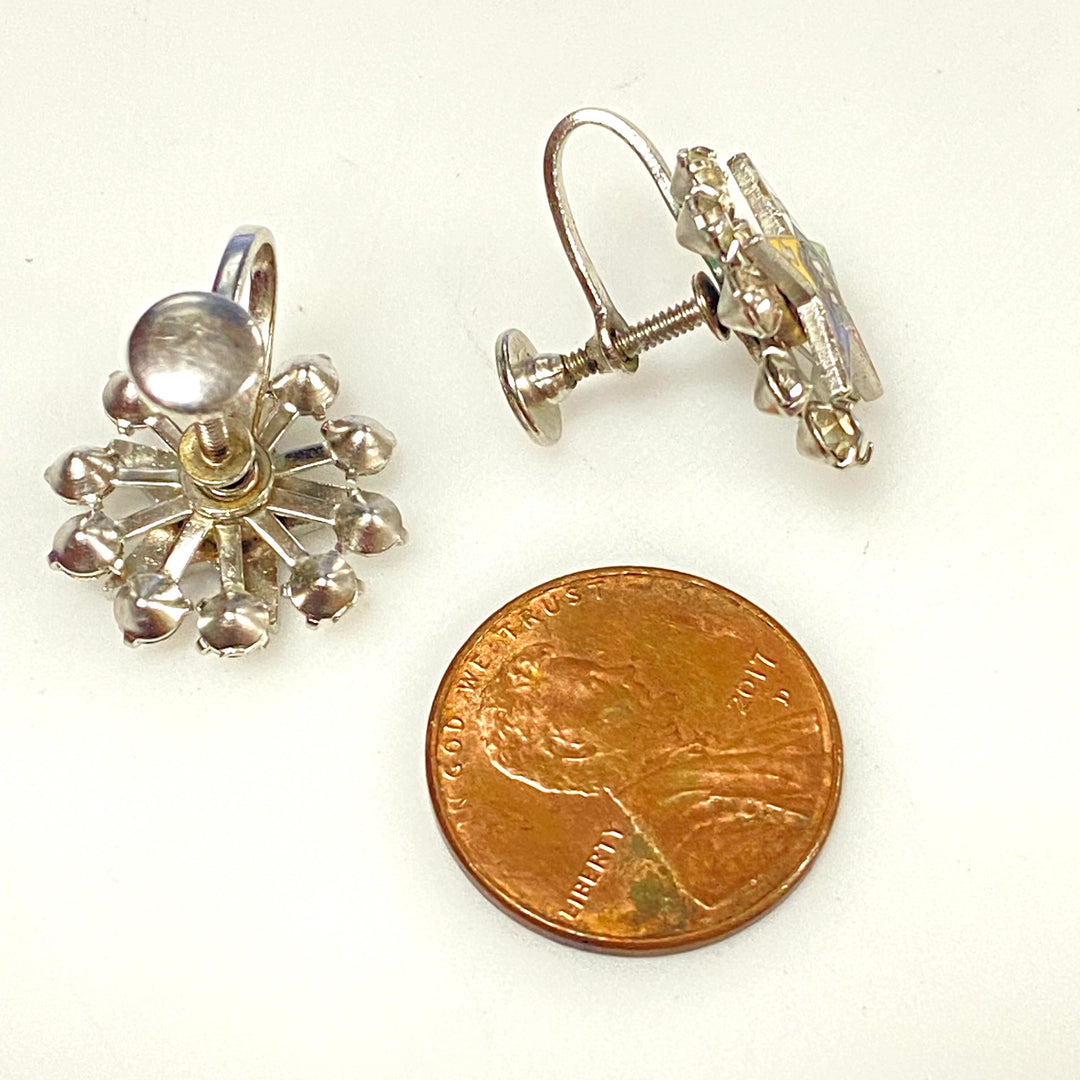 m791 Vintage Order of the Eastern Star (OES) Screw-back Earrings Masonic