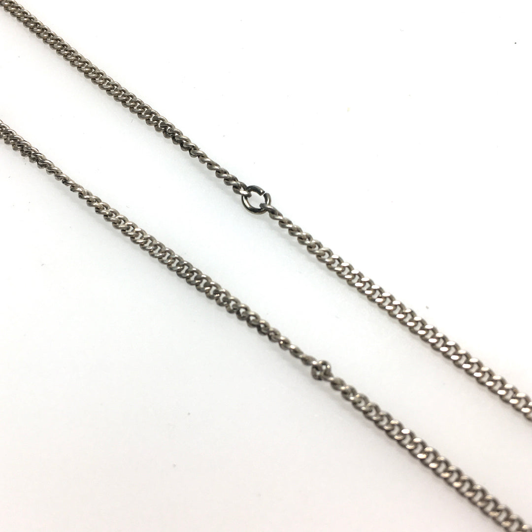 m794 Vintage Mazal Mezuzah Jewish Star of David Pendant Necklace 24" Long Chain