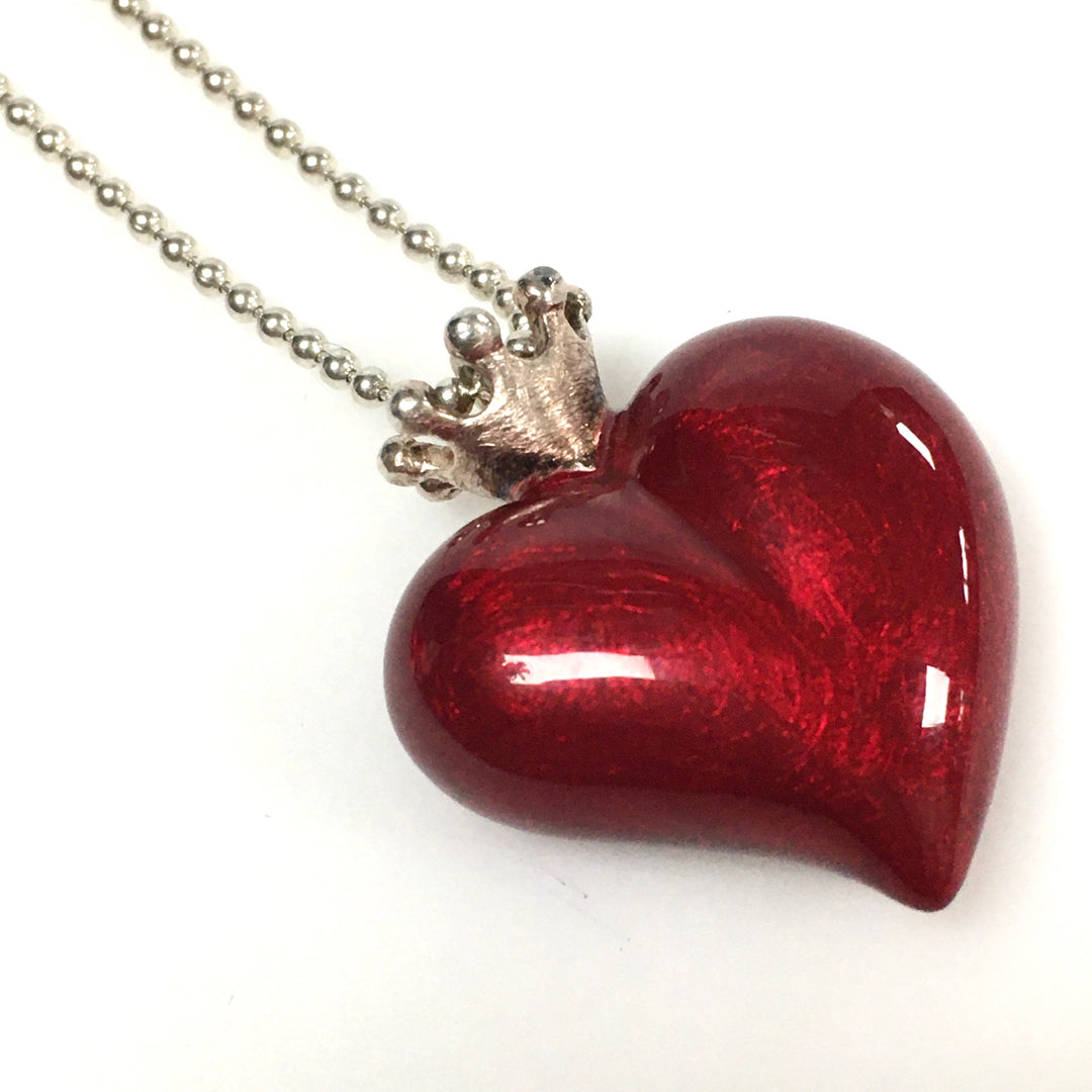 m795 Vintage "Crown of my Heart" Pendant by Heartbreaker of Drachenfels Design Necklace