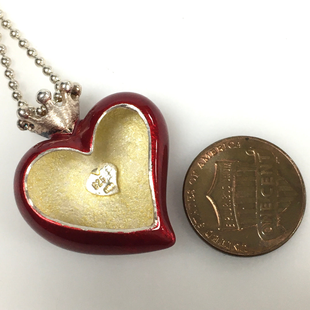 m795 Vintage "Crown of my Heart" Pendant by Heartbreaker of Drachenfels Design Necklace