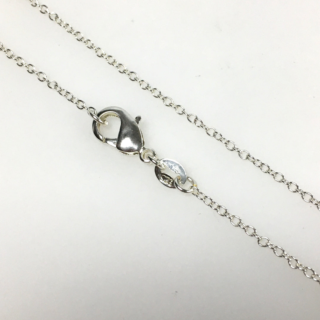 m800 Vintage Sterling Silver 18" Cable Chain Necklace Polished Starfish Pendant