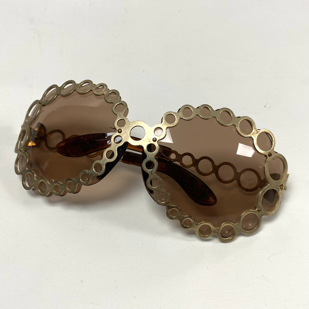 m802 Vintage "Bubbles" Oversized Round Sunglasses Handmade France (attributed to Alan Mikli)