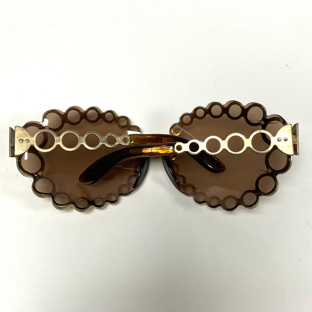 m802 Vintage "Bubbles" Oversized Round Sunglasses Handmade France (attributed to Alan Mikli)
