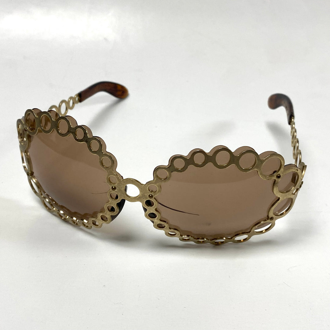 m802 Vintage "Bubbles" Oversized Round Sunglasses Handmade France (attributed to Alan Mikli)
