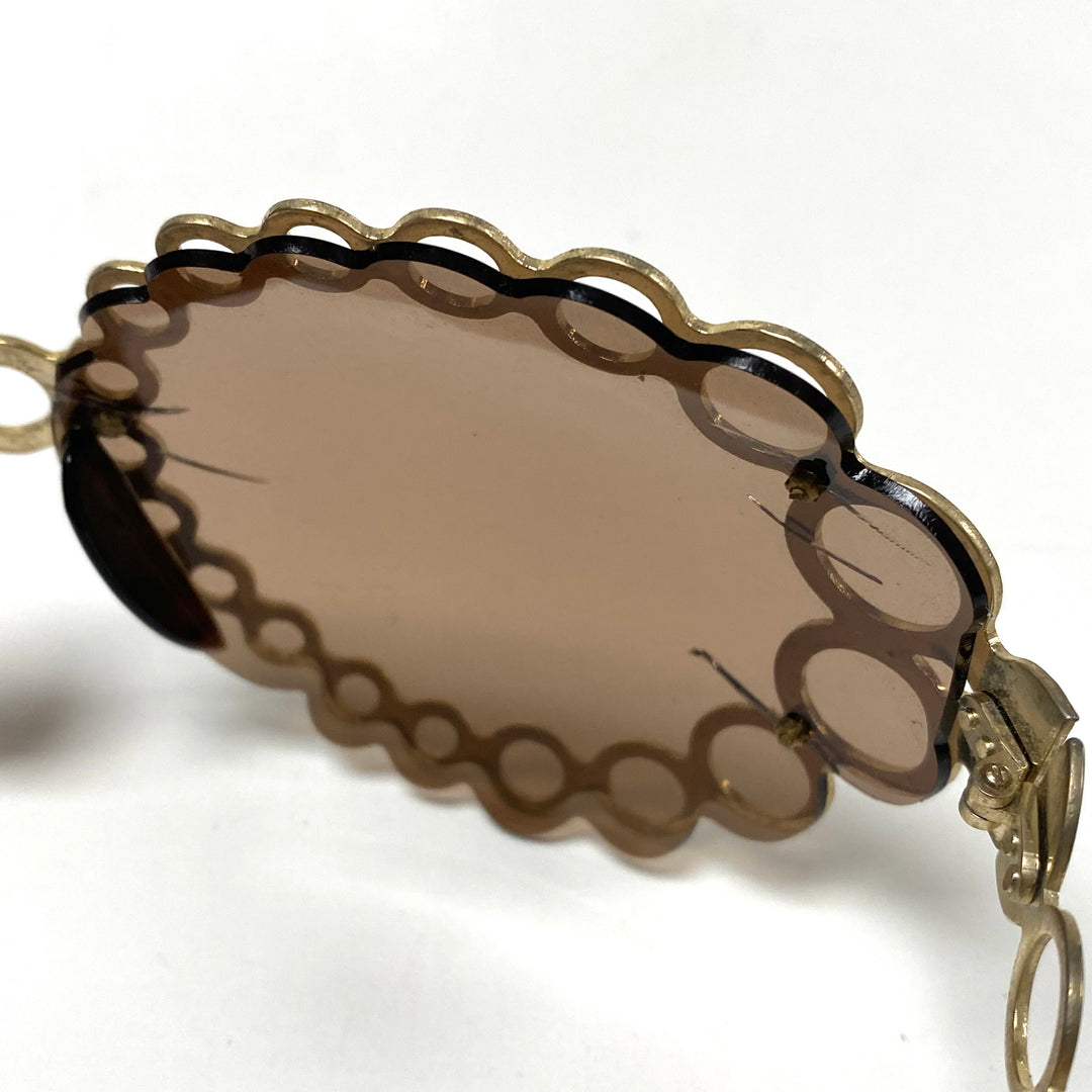 m802 Vintage "Bubbles" Oversized Round Sunglasses Handmade France (attributed to Alan Mikli)