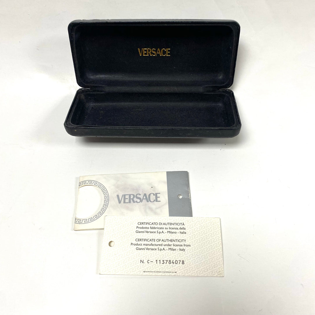 m805 Vintage Versace Hard Clam-shell Sunglasses Case Certificate of Authenticity