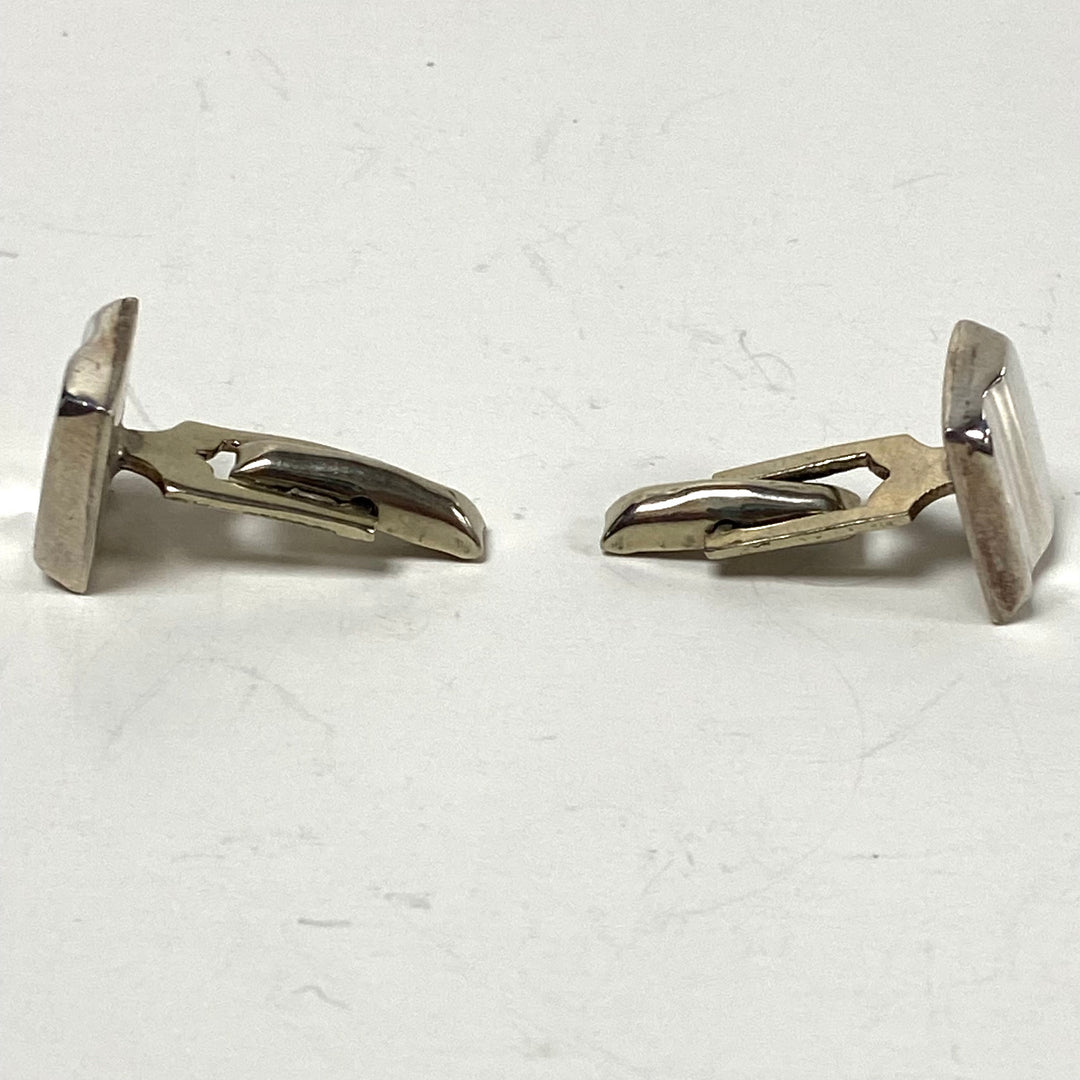 m812 Vintage Polished Sterling Silver 925 Mexico Cufflinks