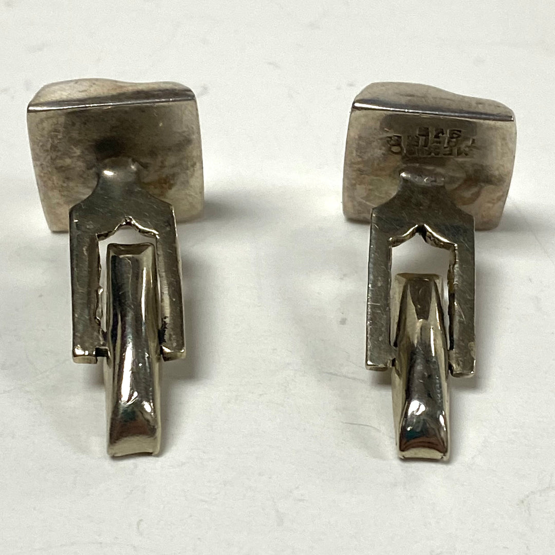 m812 Vintage Polished Sterling Silver 925 Mexico Cufflinks