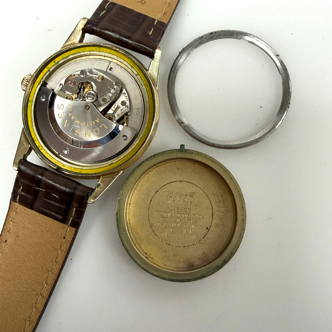 m857 Vintage 1950s Longines Automatic Dress Wrist Watch 10k Gold Filled