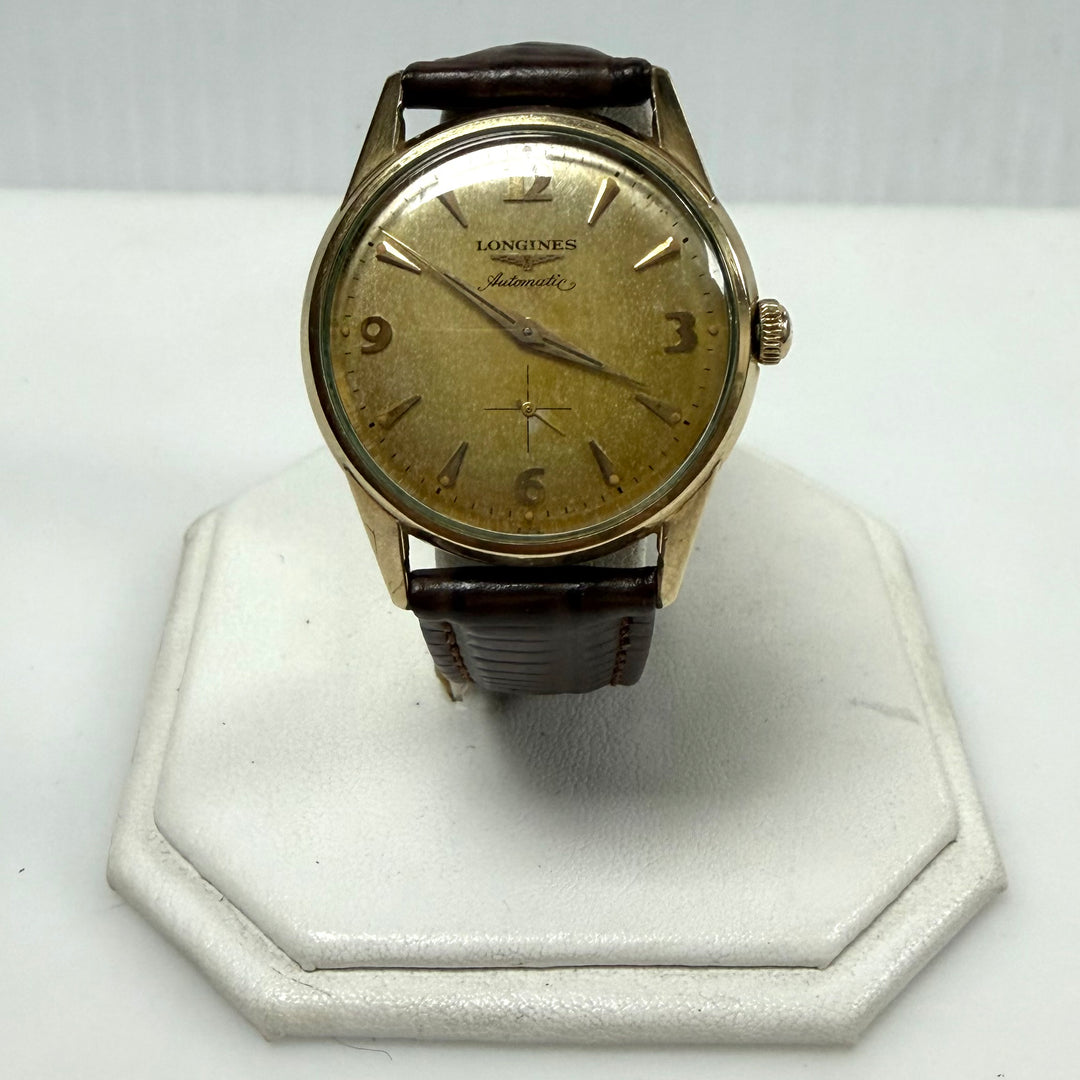 m857 Vintage 1950s Longines Automatic Dress Wrist Watch 10k Gold Filled