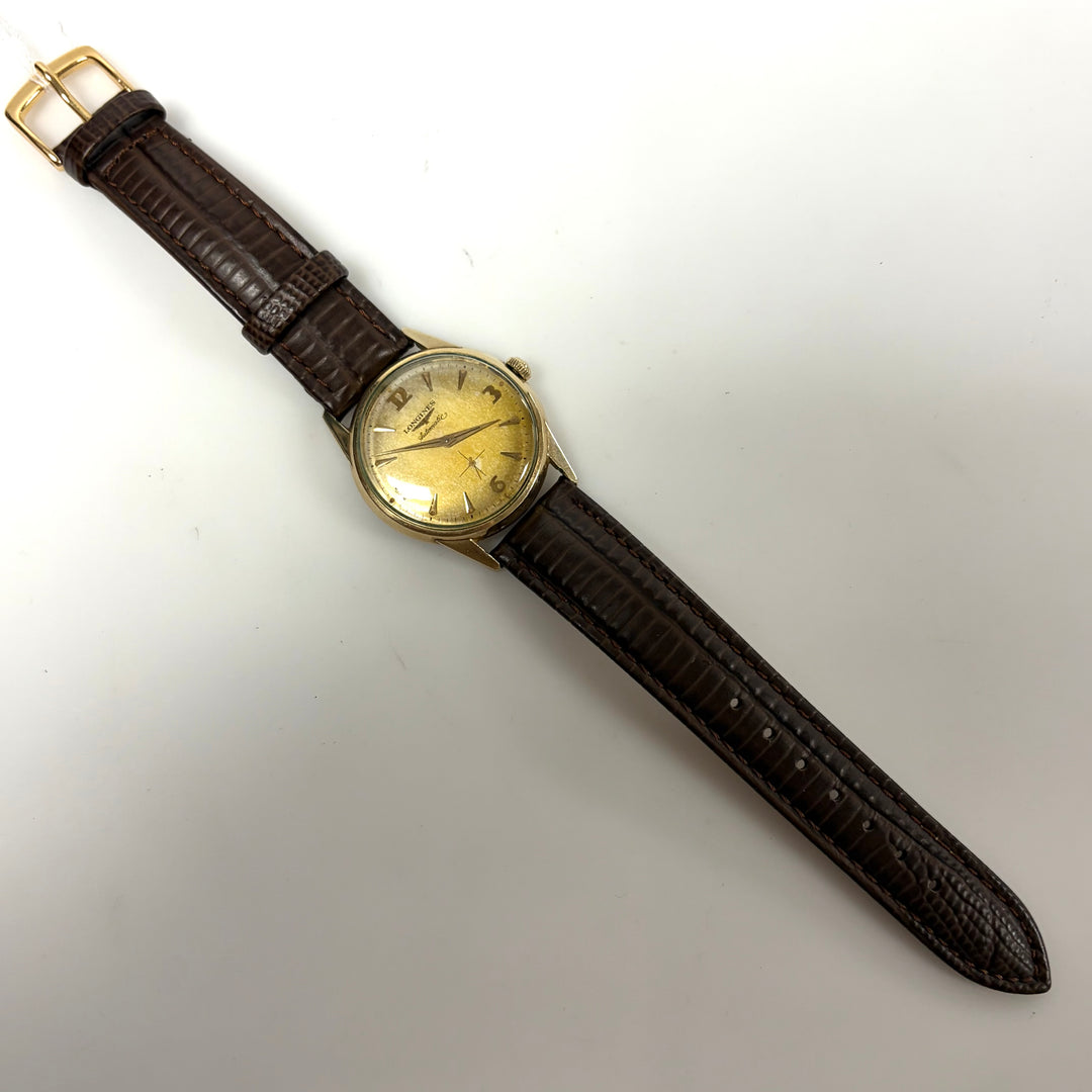 m857 Vintage 1950s Longines Automatic Dress Wrist Watch 10k Gold Filled