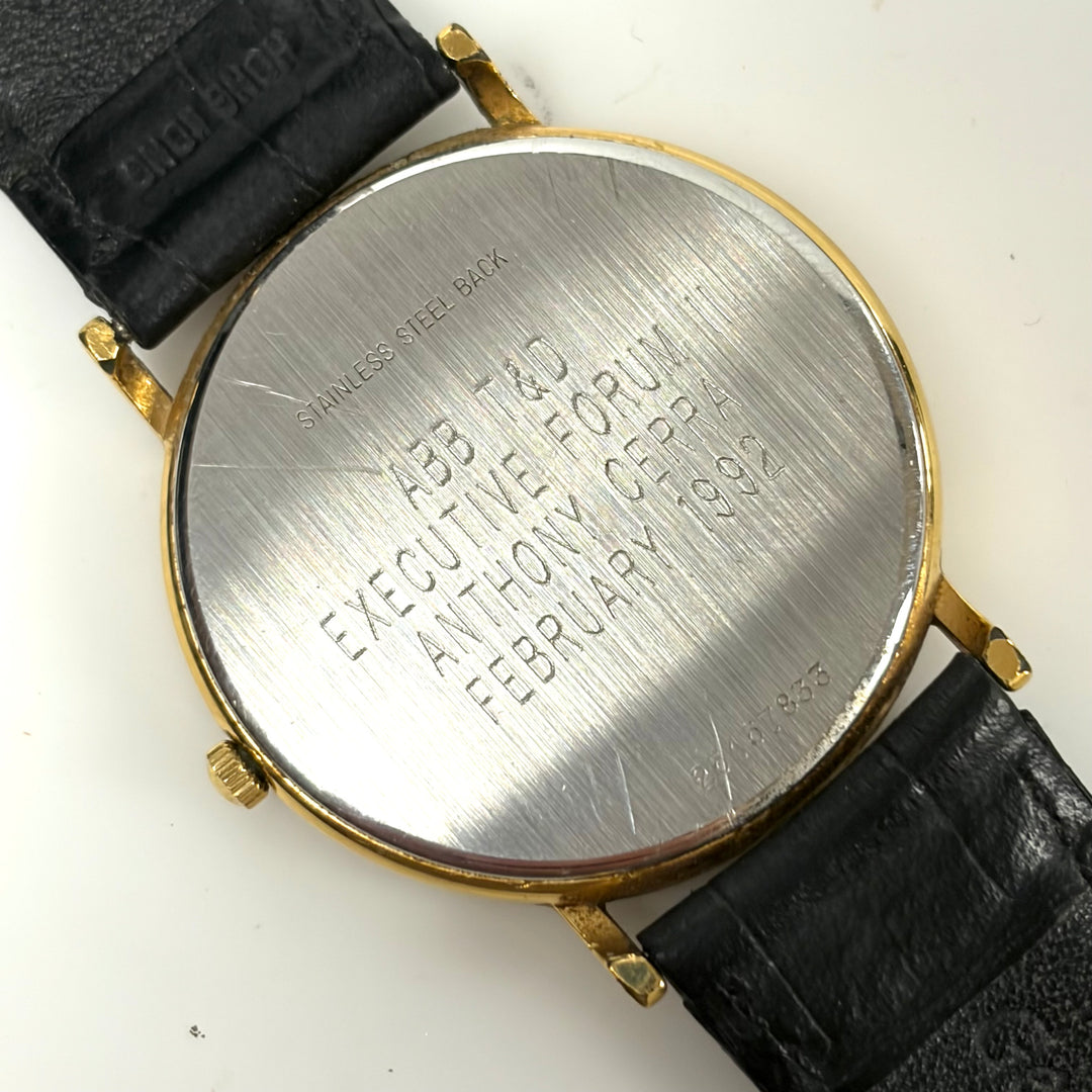 m860 Vintage Longines Quartz Dress Wrist Watch 156 Swiss 7231 Gold-plated Case
