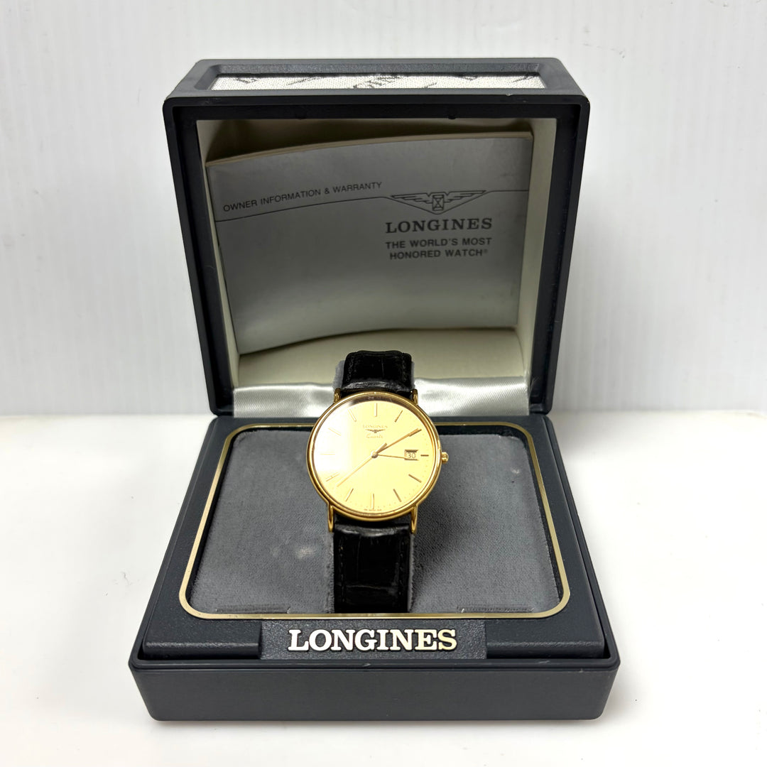m860 Vintage Longines Quartz Dress Wrist Watch 156 Swiss 7231 Gold-plated Case