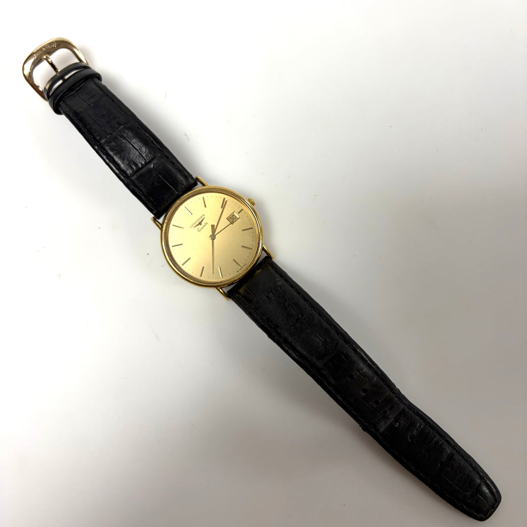 m860 Vintage Longines Quartz Dress Wrist Watch 156 Swiss 7231 Gold-plated Case