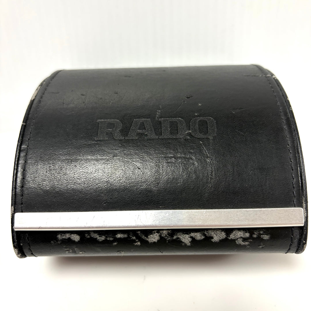 m862 Vintage Rado Integral Jubilé Luxury Black Mirror-finish Face Wrist Watch