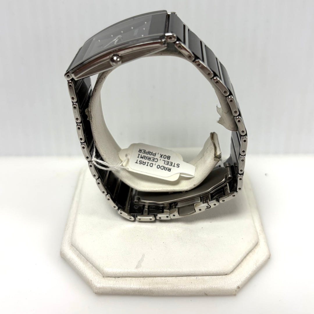 m862 Vintage Rado Integral Jubilé Luxury Black Mirror-finish Face Wrist Watch