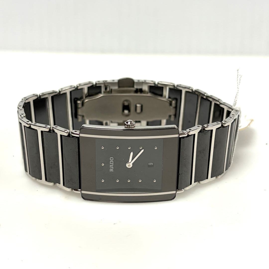 m862 Vintage Rado Integral Jubilé Luxury Black Mirror-finish Face Wrist Watch