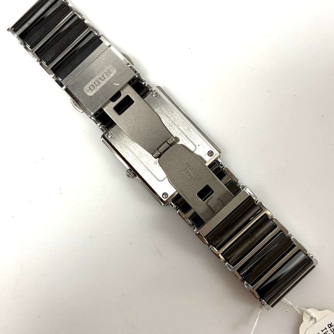 m862 Vintage Rado Integral Jubilé Luxury Black Mirror-finish Face Wrist Watch